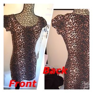 Tripp NYC -leopard cheetah Print BodyCon Dress Sz. M